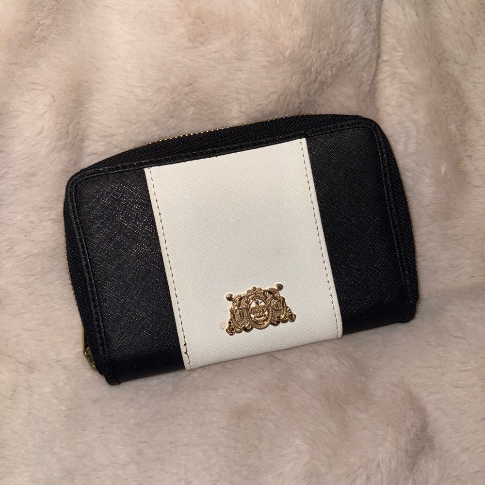 Juicy Couture Black Wallet with Gold Accents